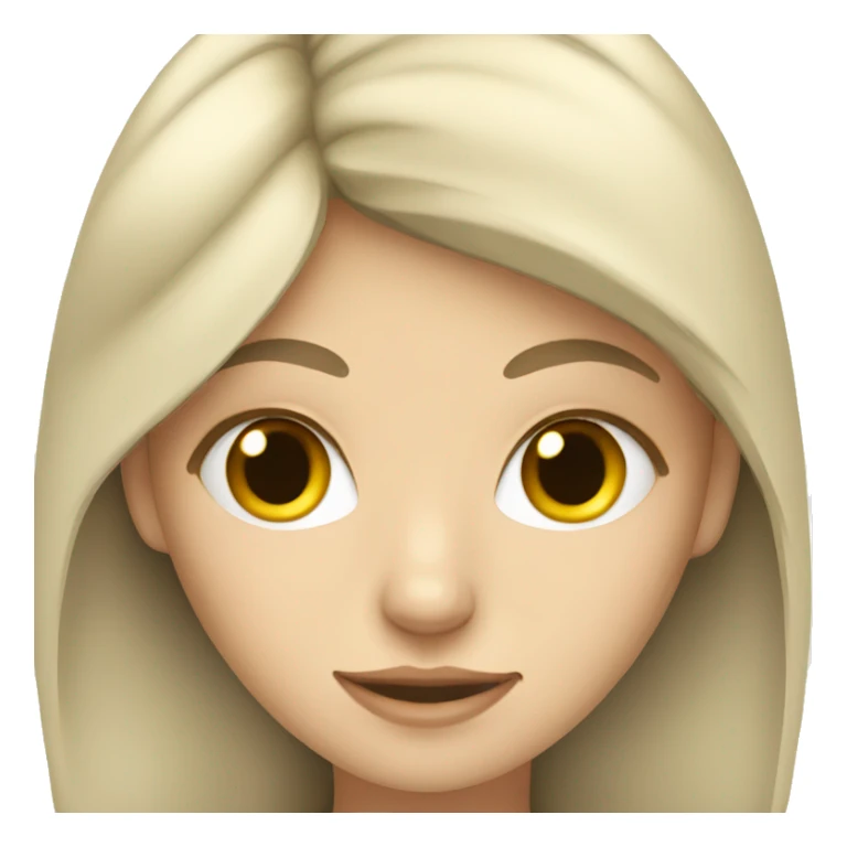 Blonde girl with a grey cat sticker