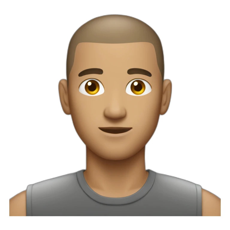 male with high fade buzzcut sticker