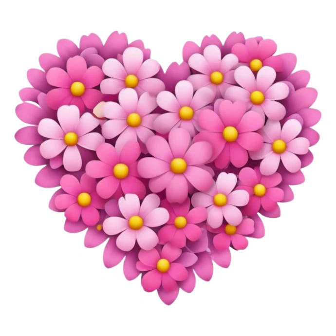 pink heart bouquet of flowers sticker
