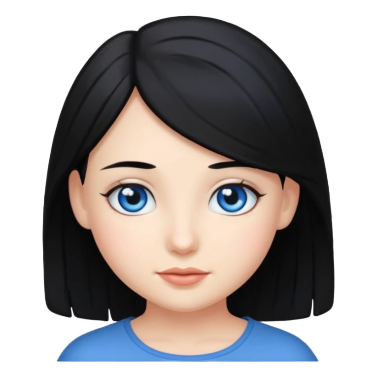 Diana cute girl with black hair sticker