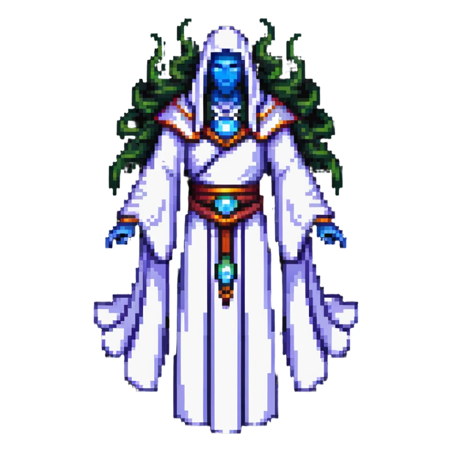 regal human lord with detailed face and flowing robes, commanding powerful energy aura sticker