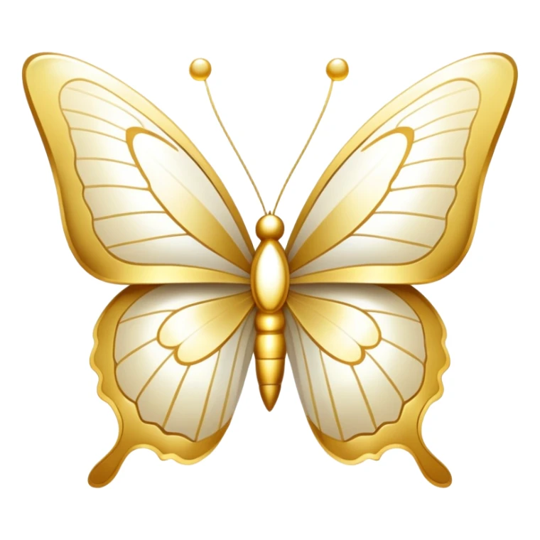 White and Golden Divine Holy Glorious Shiny Sparkly Butterfly sticker