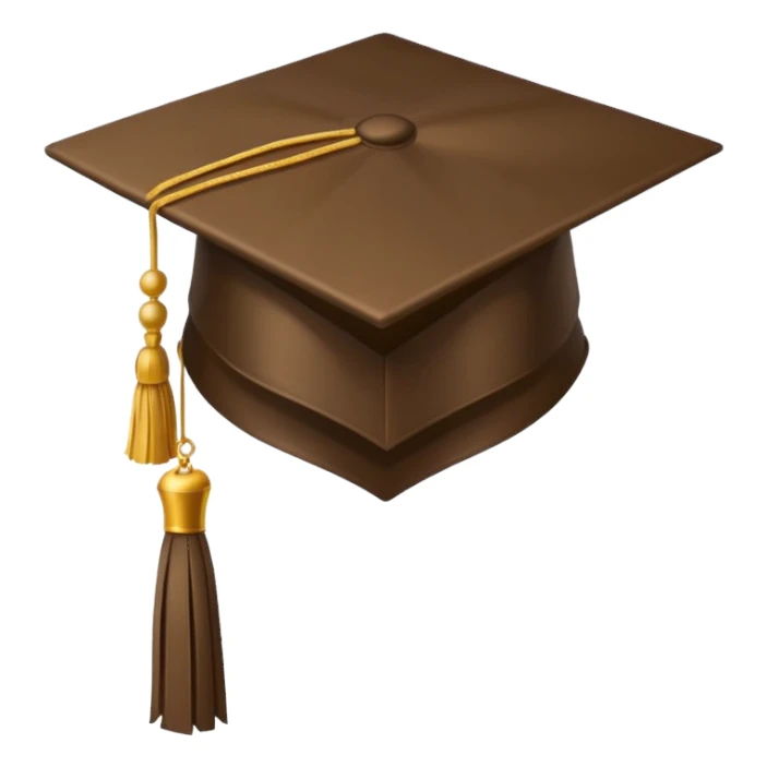 I want a brown graduation cap with 2025 on the tassel  sticker