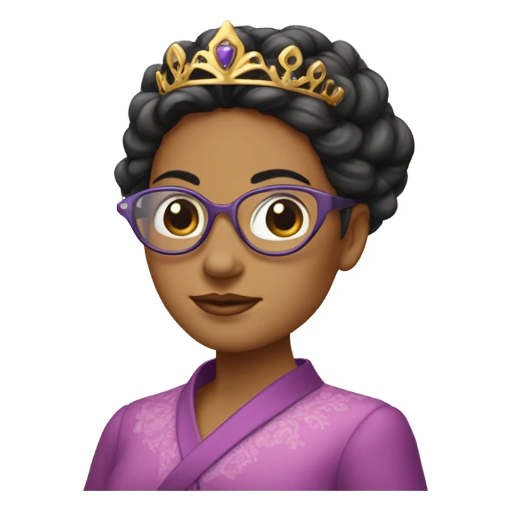 Princesse avec des lunettes rondes et de l’acné  sticker