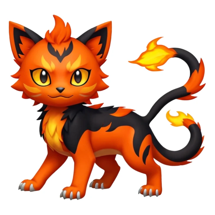 Litleo-Litten-Fakémon-hybrid-creature (full body)  sticker