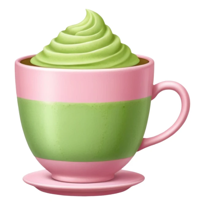 matcha in pink vintage cup sticker