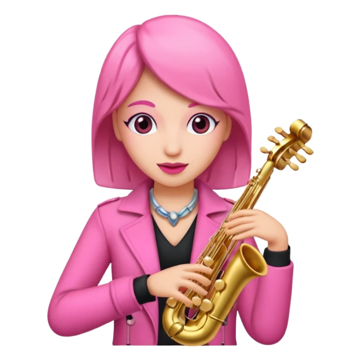 pink musician woman  sticker