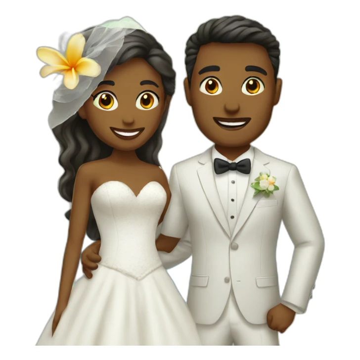 Beach weding sticker