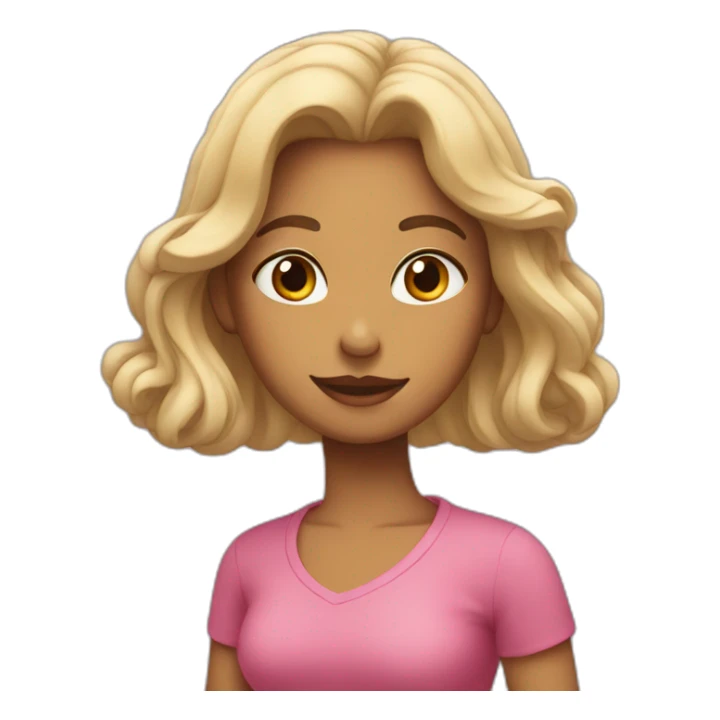 Femme qui tient un gros coeur sticker