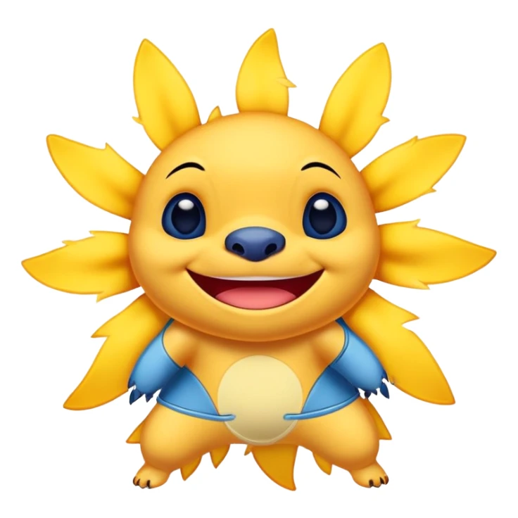 A sun with Stitch from lilo and stitch  sticker