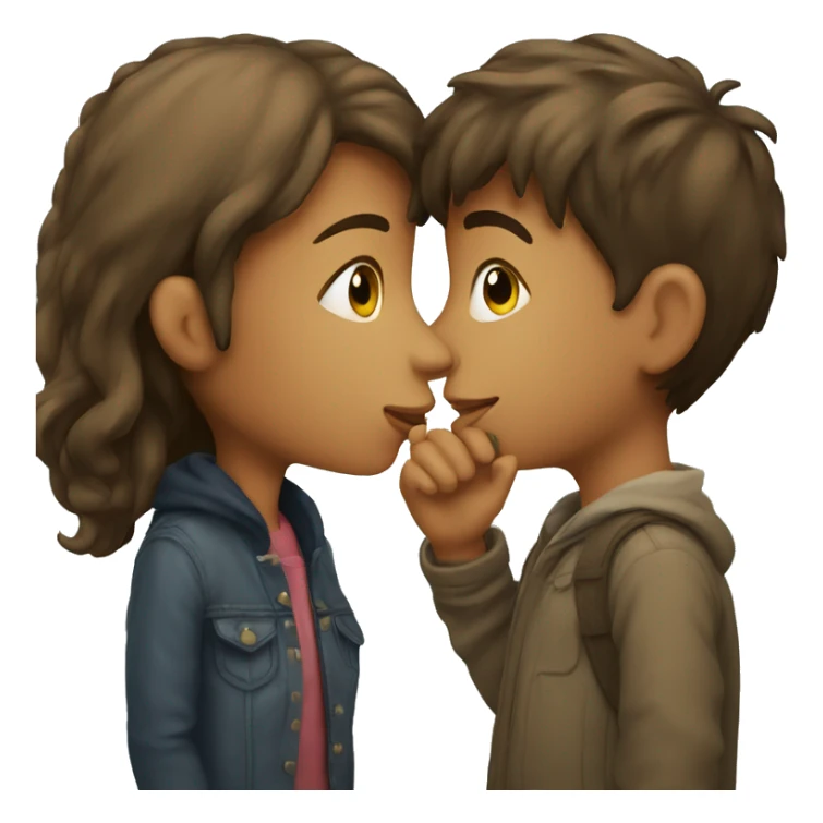 Girl and boy kissing sticker