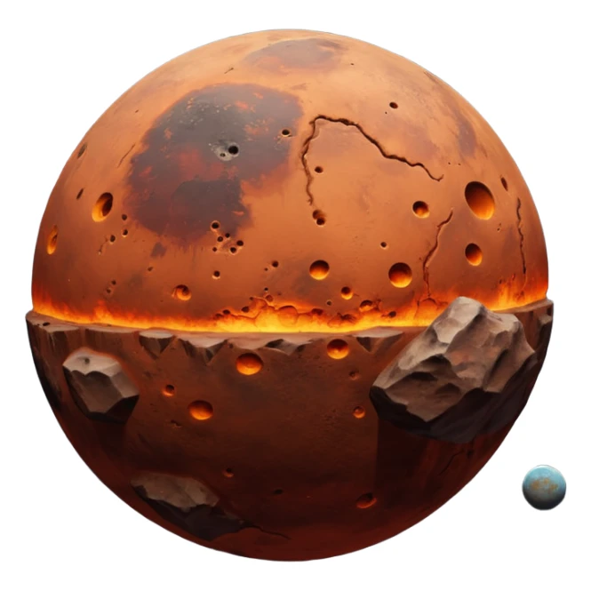 a realistic planet of phobos sticker