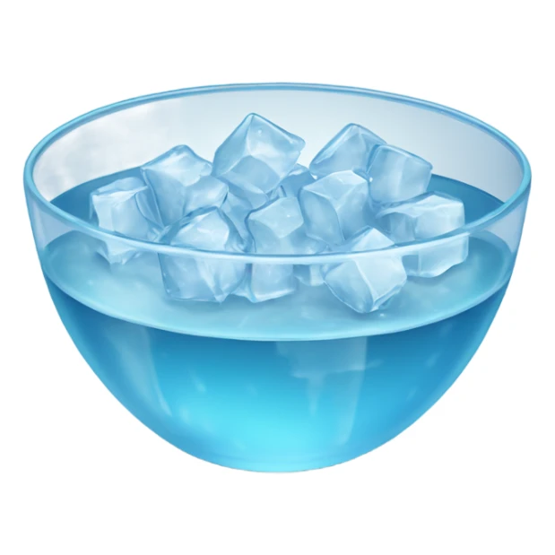 Bowl of ice and water sticker