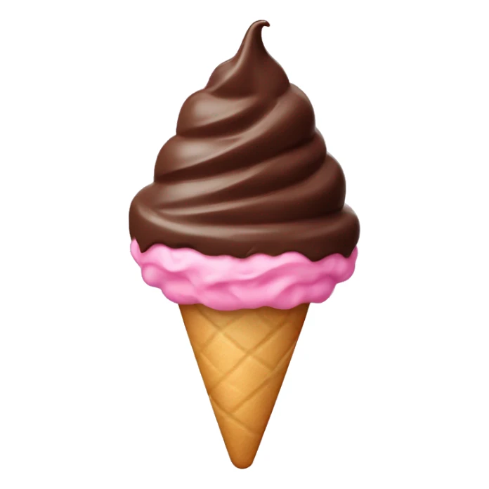helado de fresa con chocolate sticker
