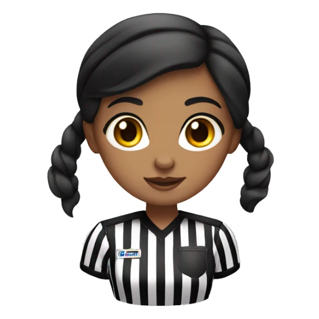 White Girl with black hair girl as referee  sticker