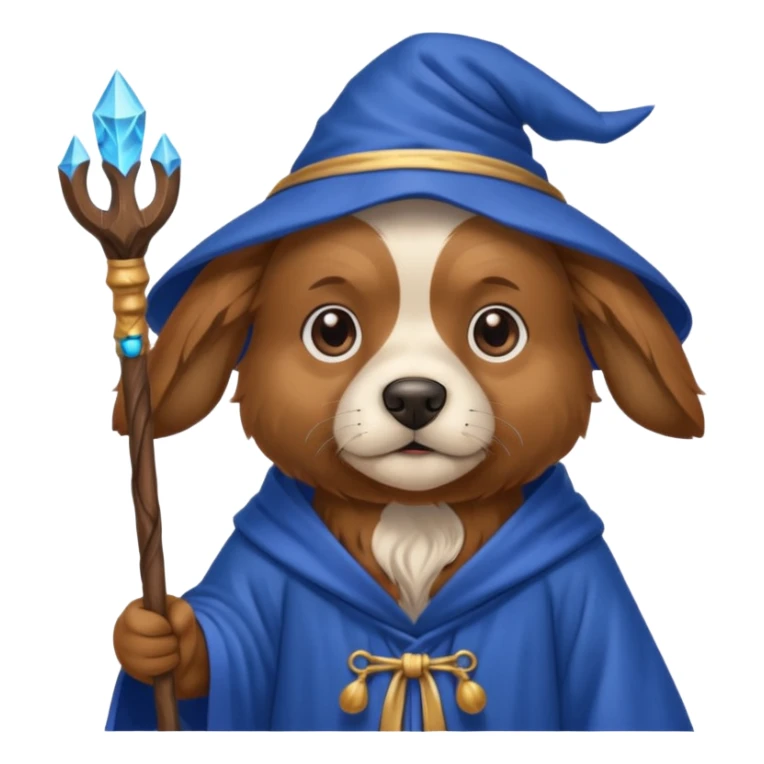 Dog wizard sticker