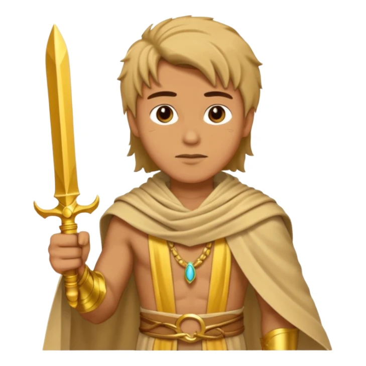 Desert Prince – sand scarf + gold dagger,Golden Princes. sticker