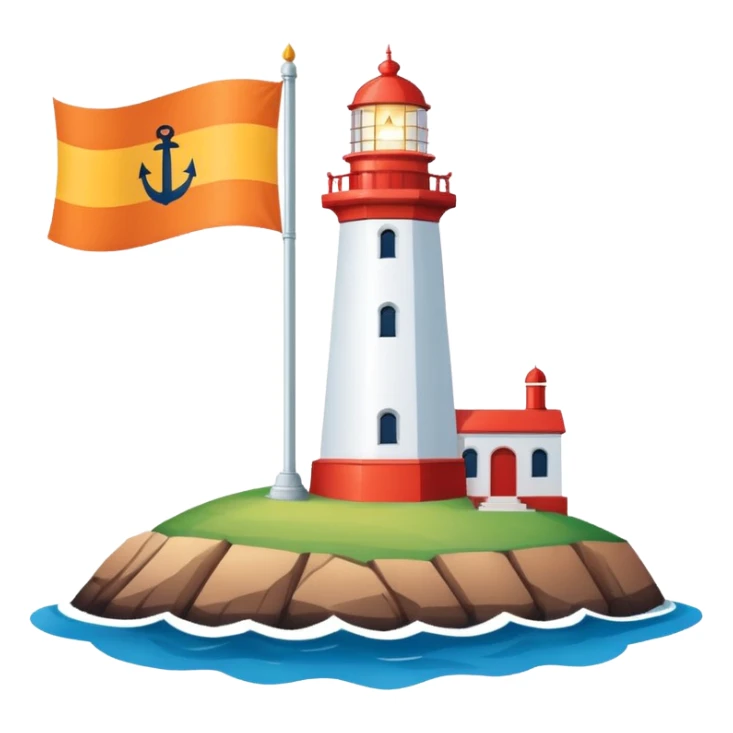 flag for the state of Goa in India - blue background with white lighthouse in it  sticker