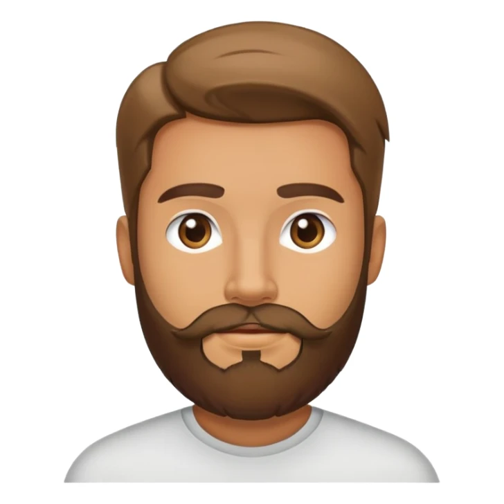 man with beard and straight hair sticker