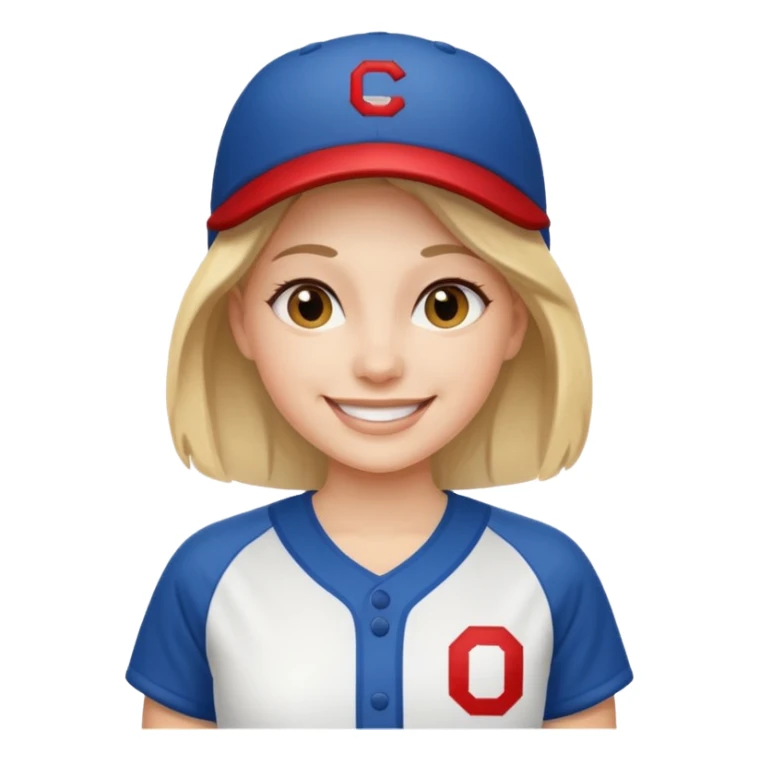woman with white baseball jersey  sticker