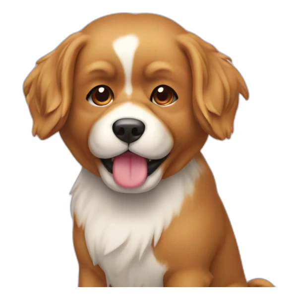 Chinoise avec cheveux plaqué qui mange un chien sticker