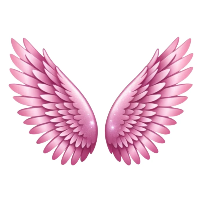 Sparkly little soft pink pony wings. Only left and right wings without pony. sticker