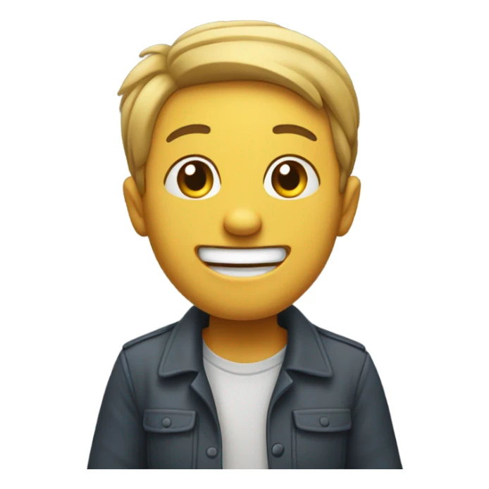 Someone smiling with fingers crossed for good luck  sticker