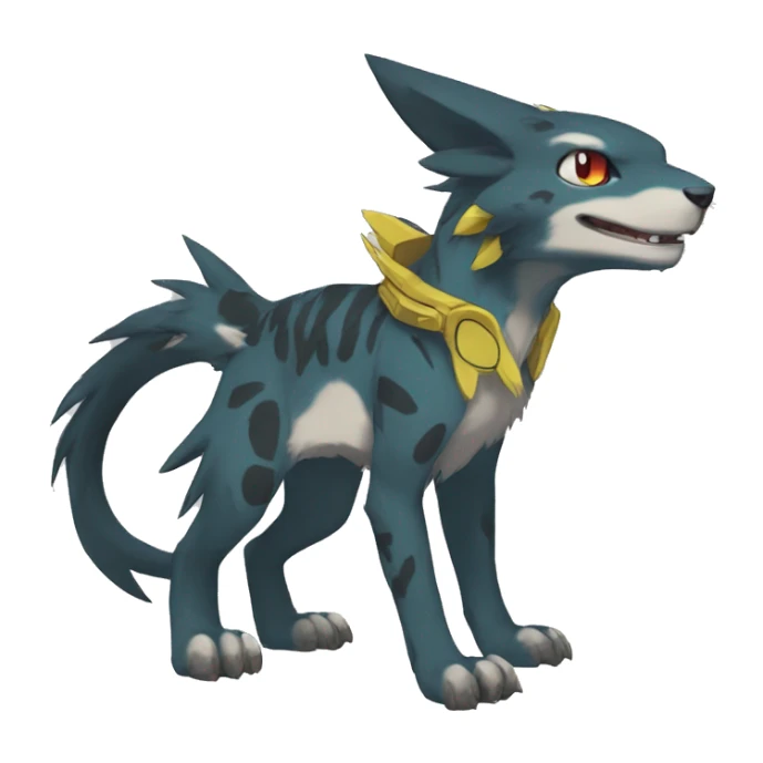 cute cool edgy Digimon-Fakemon-animal with markings full body sticker