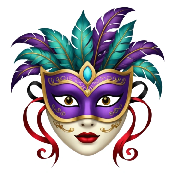 a portrait of Masquerade  sticker