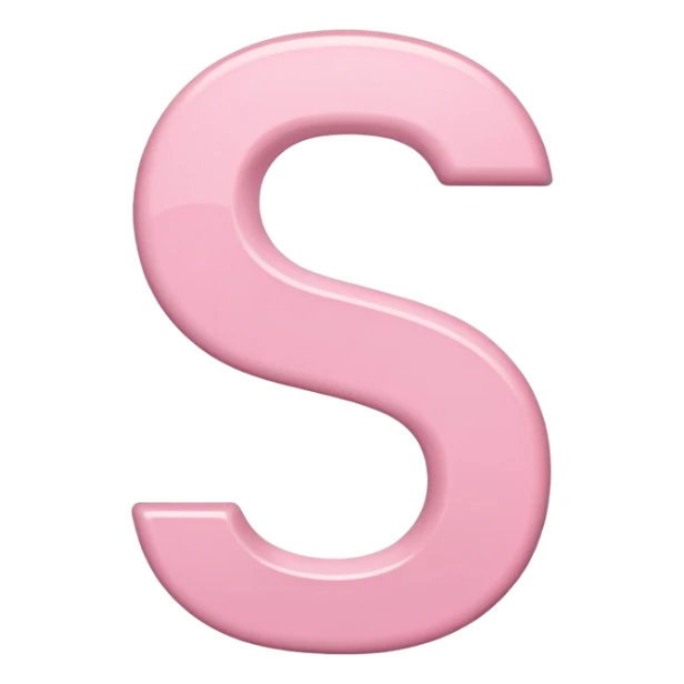 Baby pink letter S sticker