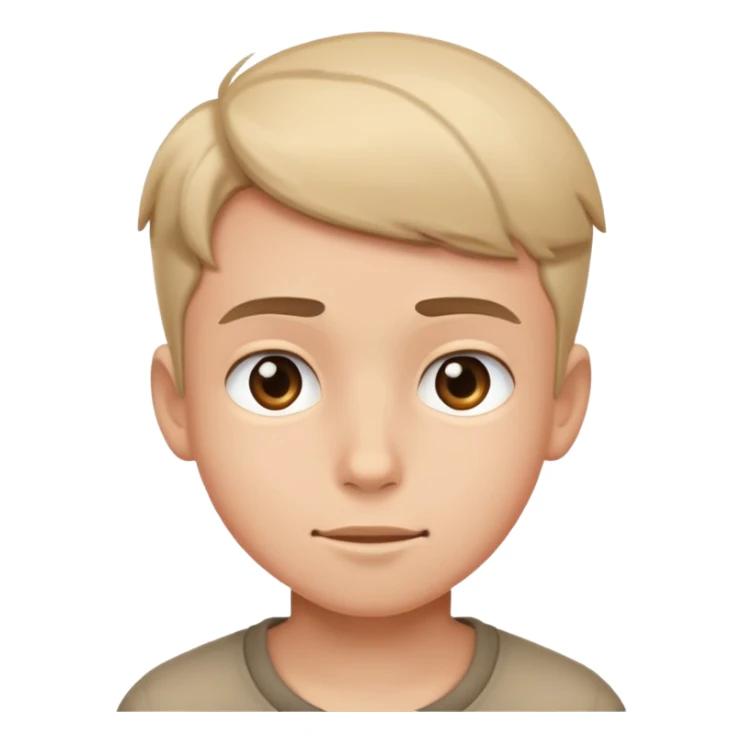 simple and expressive emoji of a boy sticker
