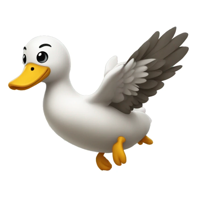 Pato volando en la playa  sticker