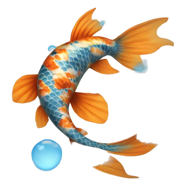 mystery-koi with light blue skin sticker