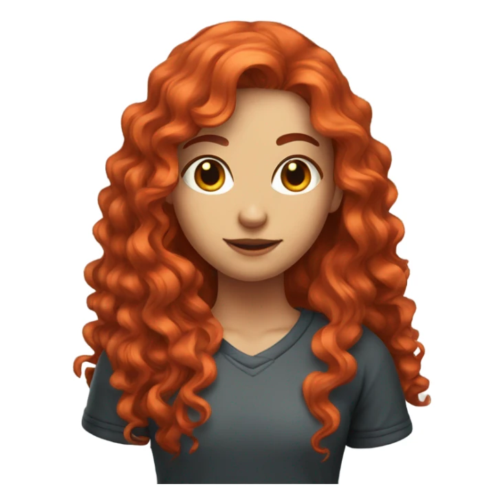  gamer girl with long curly red hair sticker