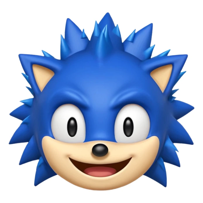 Sonic emoji well made like the original one without any mistakes sticker