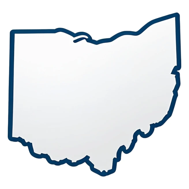 Outlone of the state of Ohio sticker