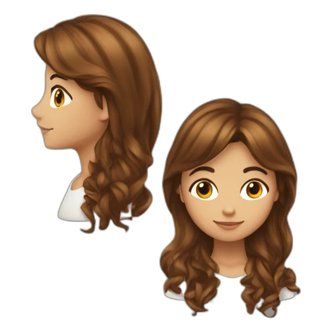 Une fille métisse avec les cheuveux brun long sticker