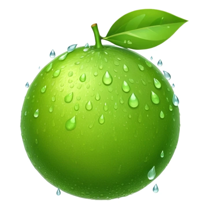 Lime with drops of water sticker