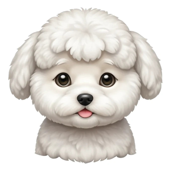 white baby Bichon Frise only face  sticker