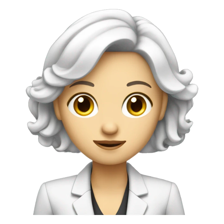 Beautiful White Woman with Laptop busy with coding for Office Work, nice hair, suit  sticker