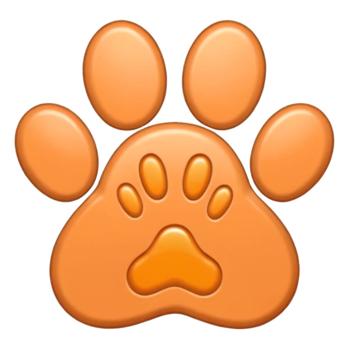 a very light pale pastel orange #FFDBBB pawprint sticker