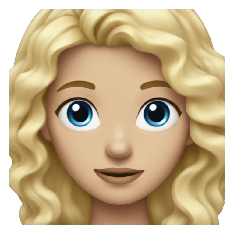 Wavy blond blue eyed girl sticker