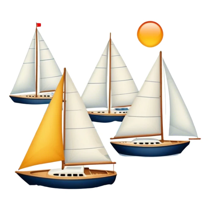 A group of yachts sticker