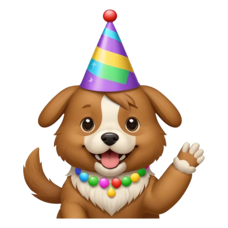 cute dog in party animal game sticker