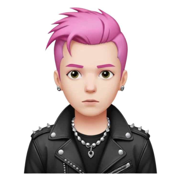 Punk man, pink hair sticker