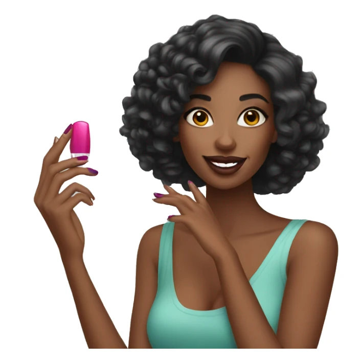 blog girl with nail polish sticker