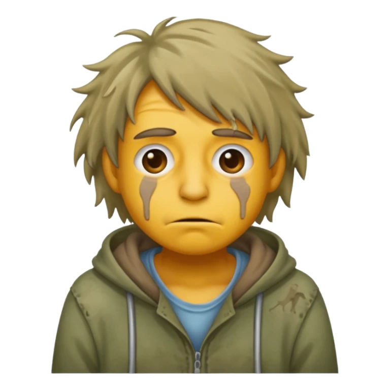 persona pobre sin dinero sucia maloliente  sticker