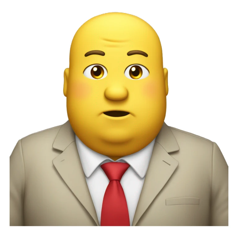 fat yellow ai guy with a tie hes fat and is yellow with a red tie sticker