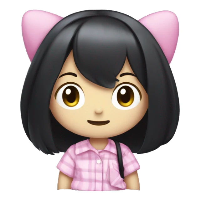 Sanrio Kuromi with a shirt saying MILA sticker