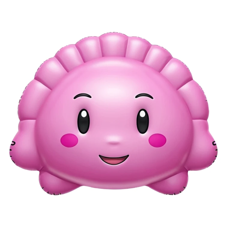   Murakami style inflatable pink concha art sticker